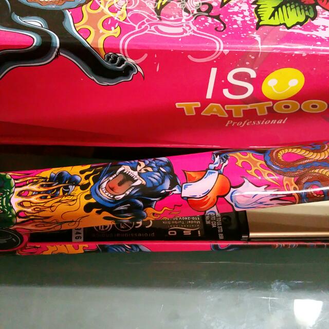 Preloved ISO TATTOO Design Ed Hardy Straightener With Box