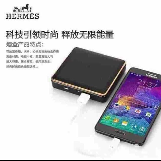 3 in 1 Fashion Hermes / LV Genuine Leather Cigarette Case Power Bank  12000mah, Beautifully Packaged Suitable For Gift, A Multi-purpose Product,  Can Put Name Card, Everything Else on Carousell
