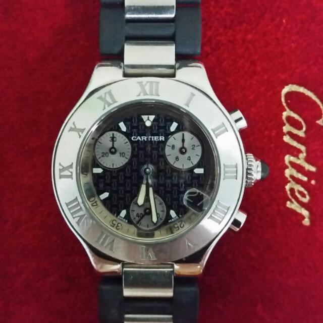 Cartier 21 chronoscaph sm st qtz chrono