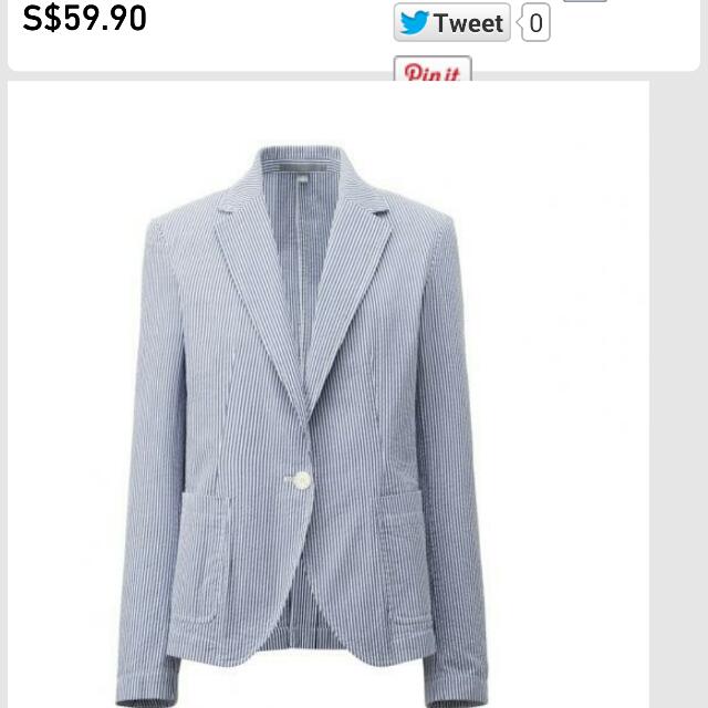 Uniqlo seersucker jacket new arrivals