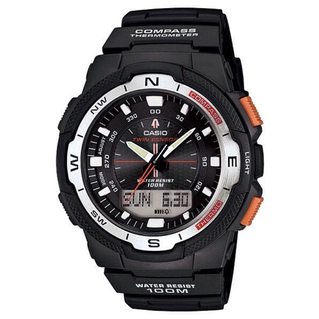 Casio thermometer hotsell compass watch