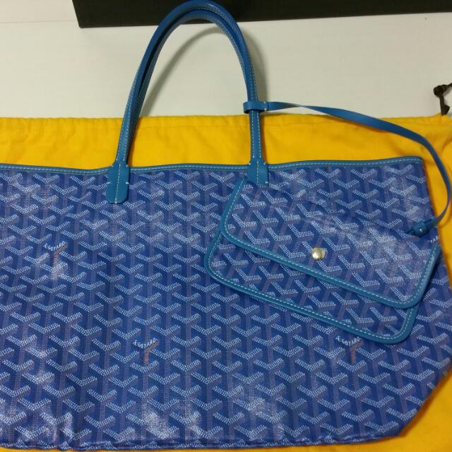 Goyard Poitiers Tote Blue, Luxury, Bags & Wallets on Carousell