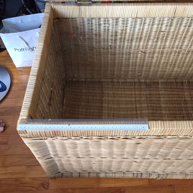 Vintage Rattan Storage Trunk Box, Hobbies & Toys, Memorabilia & Collectibles, Vintage