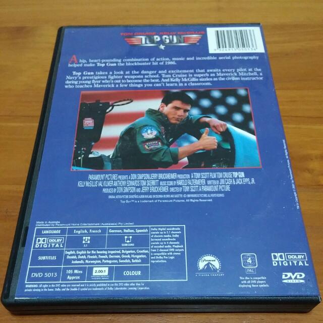 Preowned Top Gun DVD, Hobbies & Toys, Toys & Games on Carousell