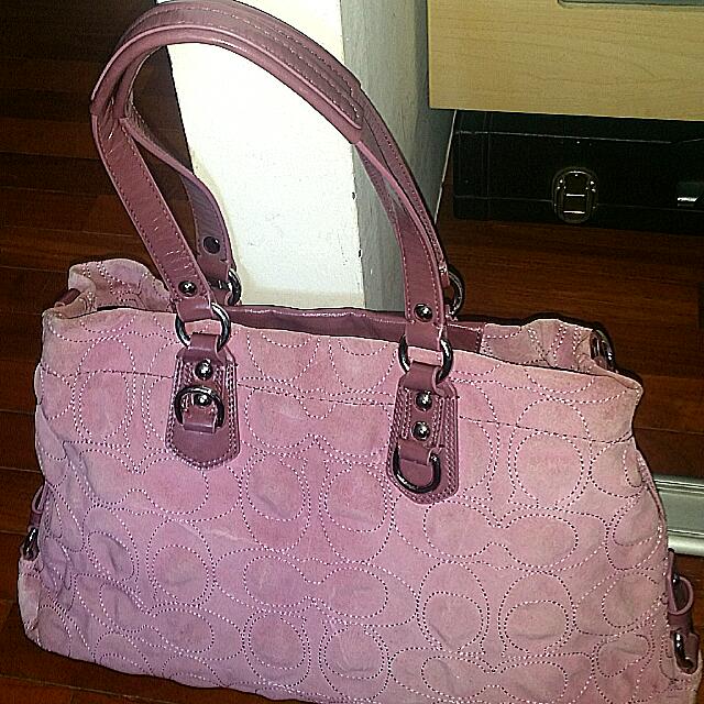 Coach Monogram Full Suede Purple Bag Luxury Bags Wallets on