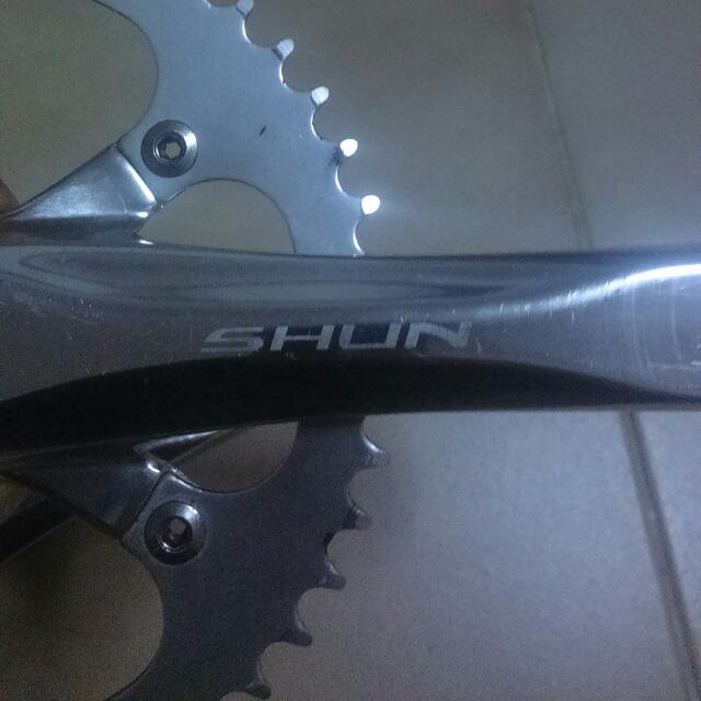 Shun Crankset Firm Sports Equipment Bicycles Parts Parts Accessories on Carousell