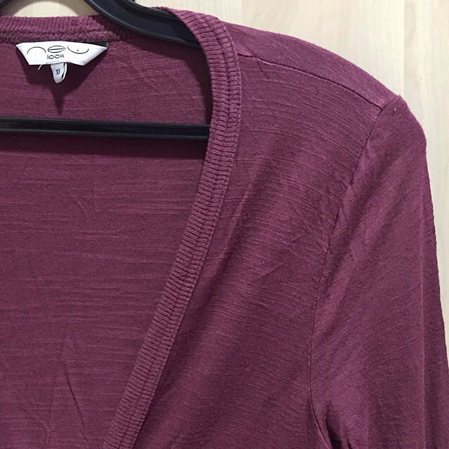 purple cardigan new look