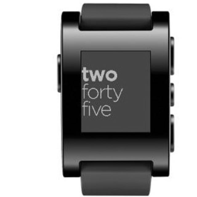 Pebble Watch Black Colour, Mobile Phones & Gadgets, Wearables & Smart