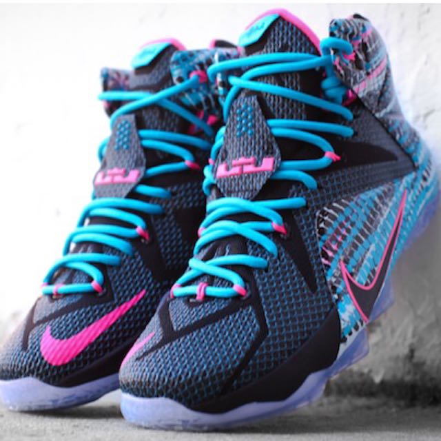 Lebron 12 pink and blue outlet