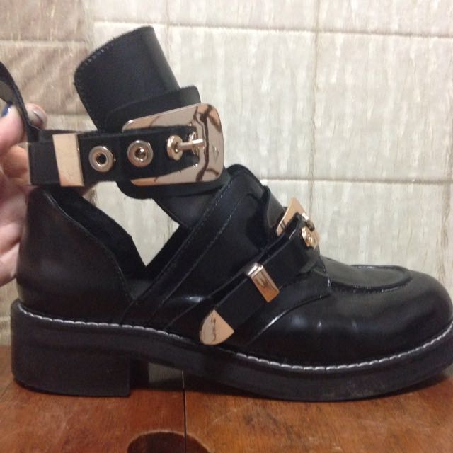 balenciaga inspired cut out boots