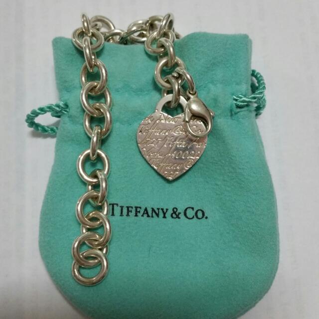Preloved Tiffany Co Bracelet with Tiffany Notes Heart Tag Charm Women s Fashion Jewelry Organisers Necklaces on Carousell