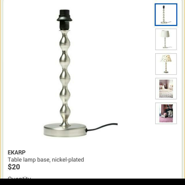 Brand New Ikea Table Lamp With New Shade, Furniture & Home Living