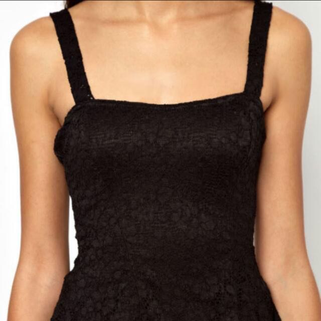 river island lace peplum top