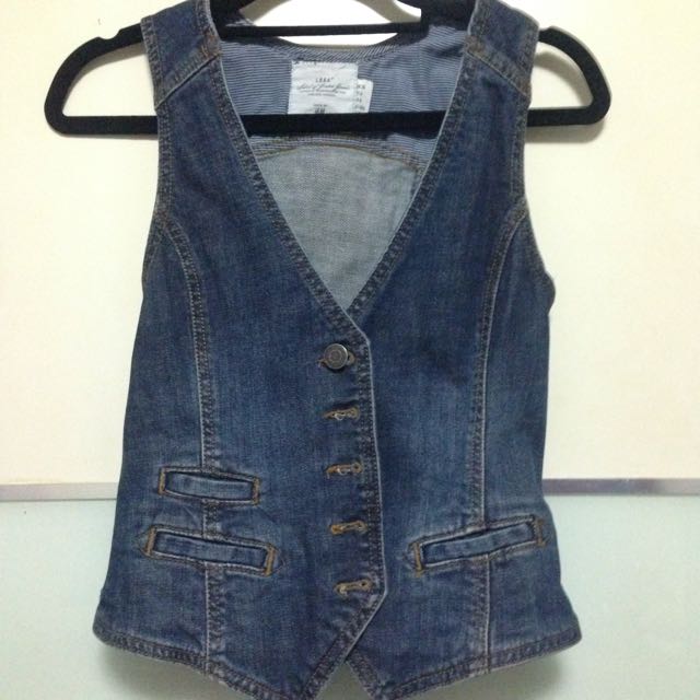 H\u0026M Denim Vest Size 6 Functional 