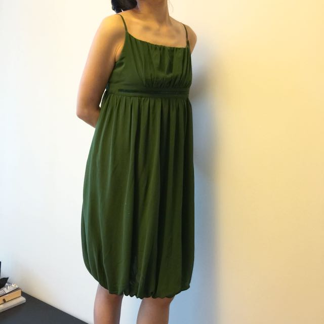 dark green summer dress