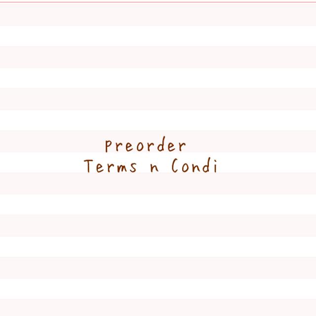 Pre Order Terms And Conditions Bulletin Board Preorders On Carousell
