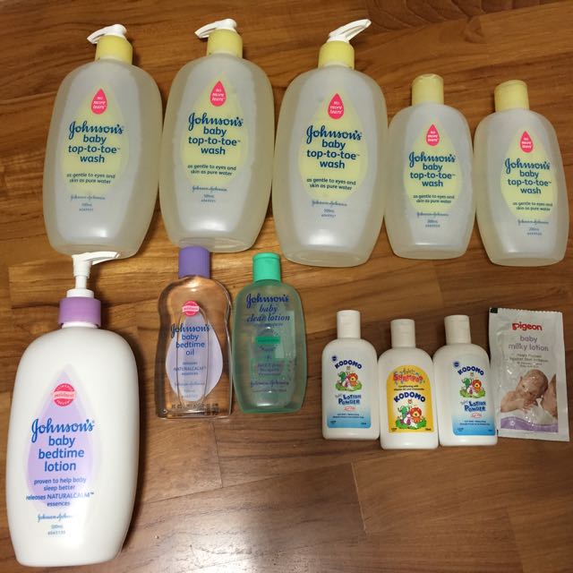 Assorted Toiletries for babies Lotion Johnson Top to Toe Wash