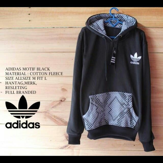 Jaket Sweater Adidas Motif Black Men S Fashion Men S Clothes