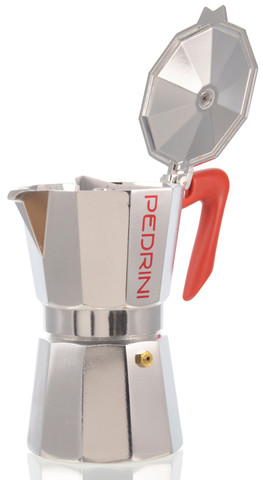 Espresso Coffee Maker Moka Pot: PEDRINI ITALY Polished Aluminium