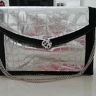 Handmade Black Denim Bag