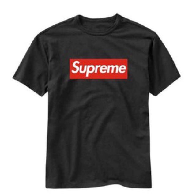 All black supreme shirt outlet