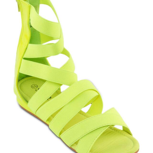 Neon green outlet gladiator sandals