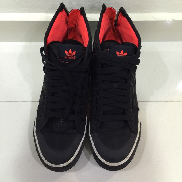 Black and neon orange new arrivals adidas shoes