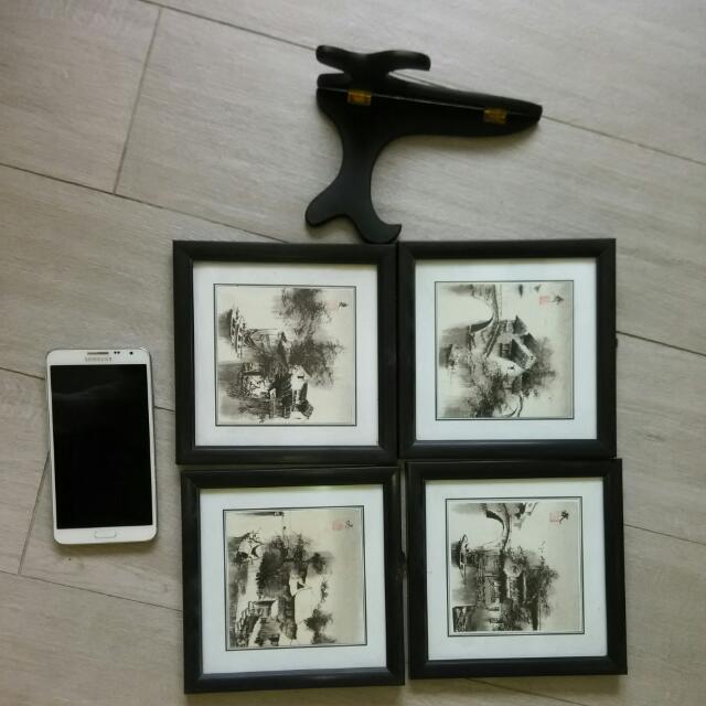 Chinese Painting Four Seasons With Frames From Hanzhou Furniture Chinese Painting Four Seasons With Frames From Hanzhou Furniture On Carou