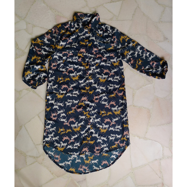 H M Horse Print Shirt Dress