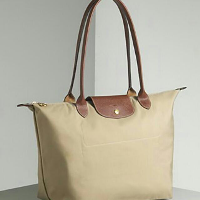 longchamp le pliage beige large