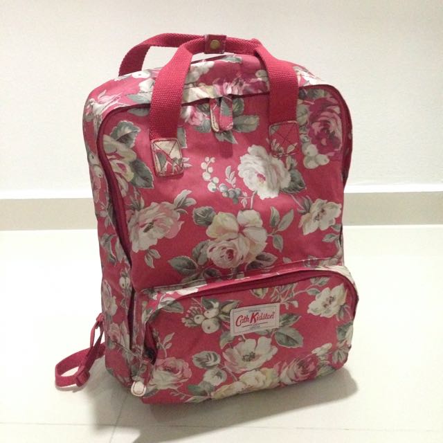 Cath Kidston Red Floral Backpack, Women 