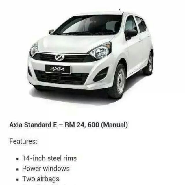 Perodua Axia Standard E, Kereta di Carousell