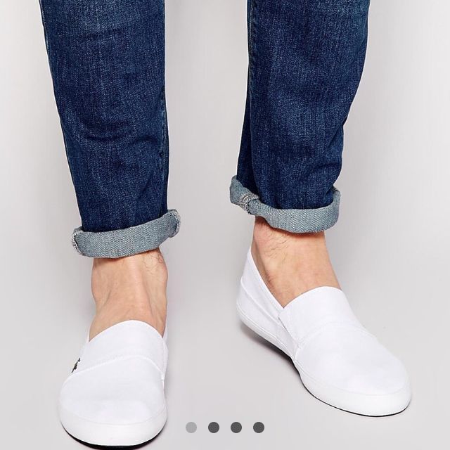 Lacoste marice slip on plimsolls discount