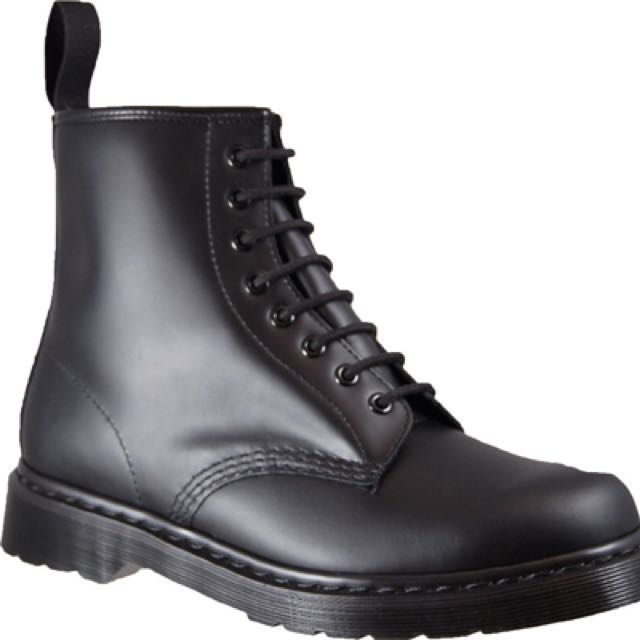 Dr. Martens 1460 8 Tie Boot Mono Black Smooth Leather PENDING