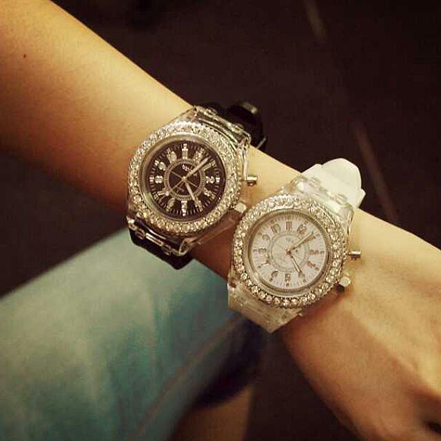 Rainbow Light Up Colour Couple Geneva Inspired Watches Preorder