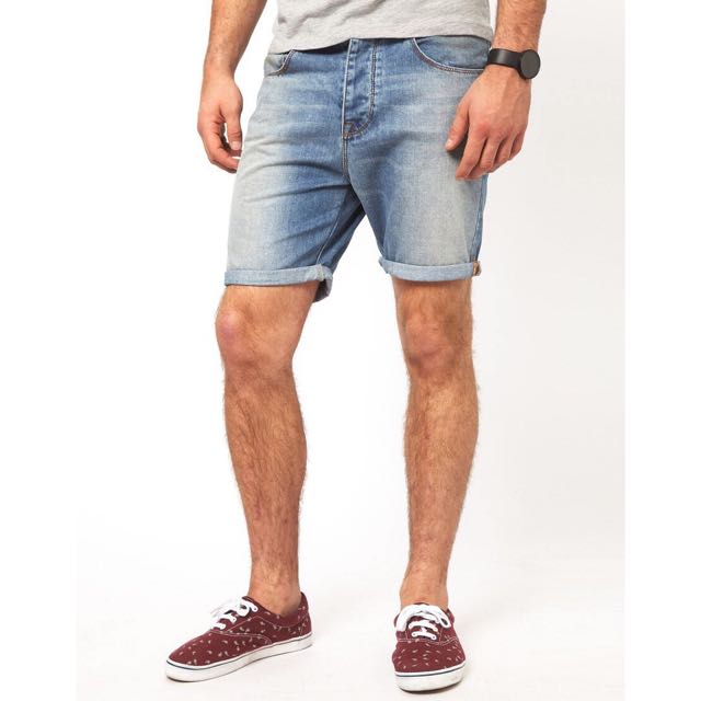 skinny fit denim shorts