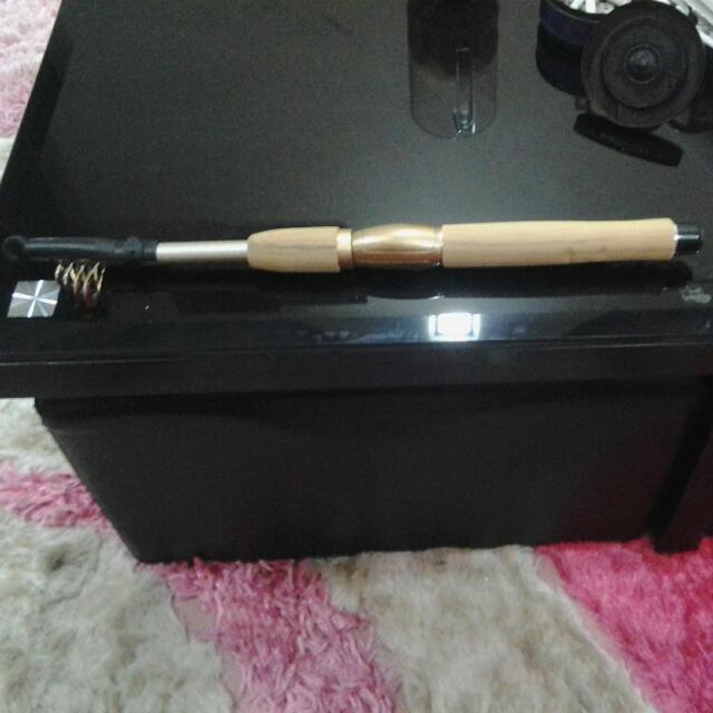 Reserve till Friday - Gold Telescopic Fishing Rod, Sports Equipment,  Fishing on Carousell