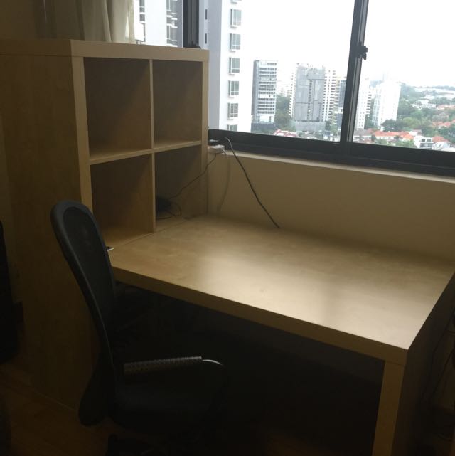 IKEA Study Desk And Chair, Furniture & Home Living, Furniture, Tables