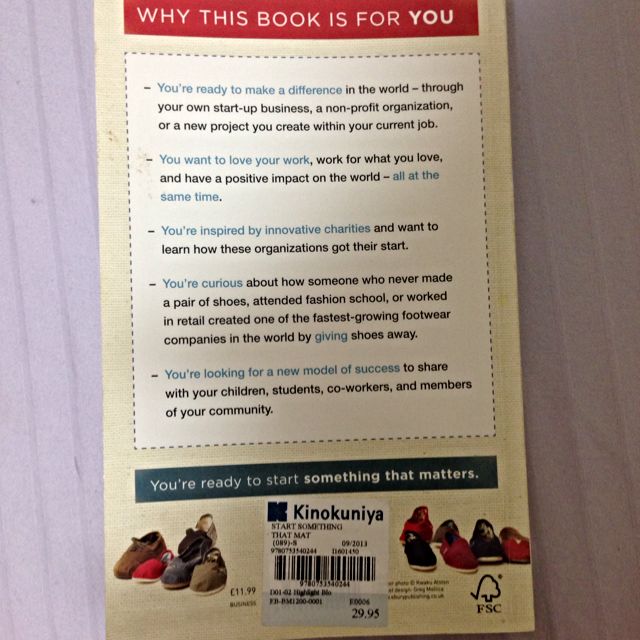 Start Something That Matters Blake Mycoskie Books Stationery