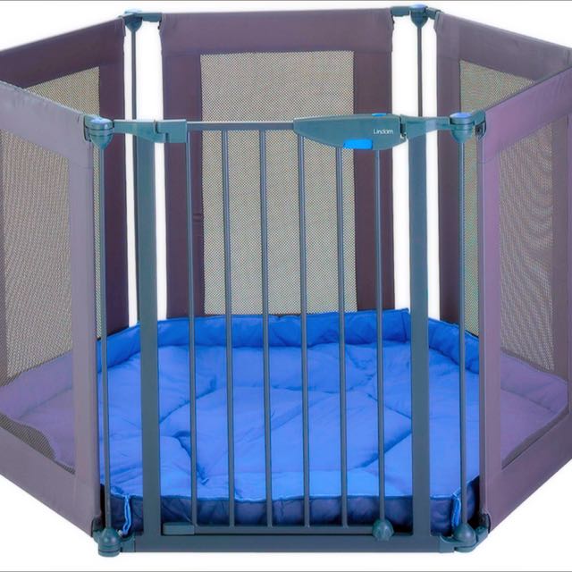 Lindam Fabric Safe Secure Playpen Safety Gate