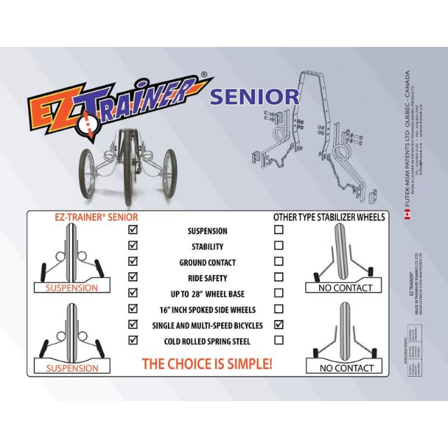 ez trainer adult training wheels