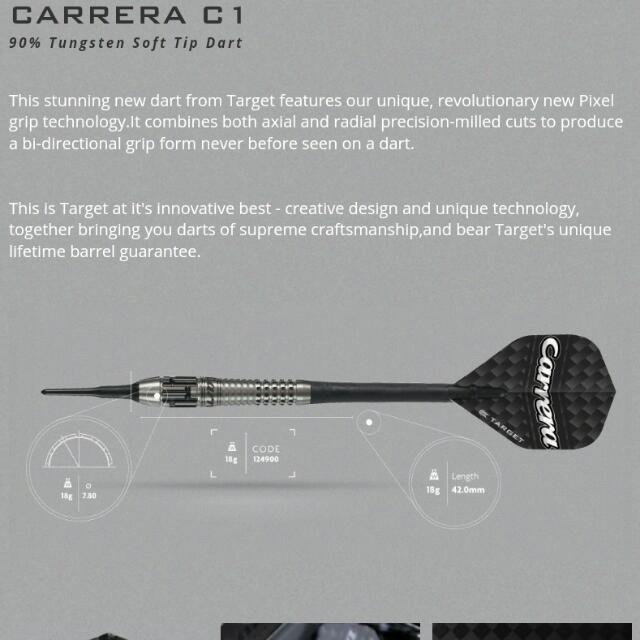 Target Carrera C1 Soft Tip Darts, Hobbies & Toys, Toys & Games on Carousell