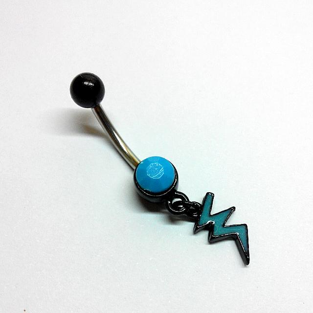 Lightning bolt Belly button navel ring Women s Fashion Jewelry Organisers Body Jewelry on Carousell