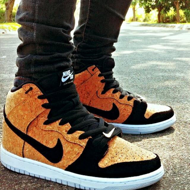 Nike dunk high top cork