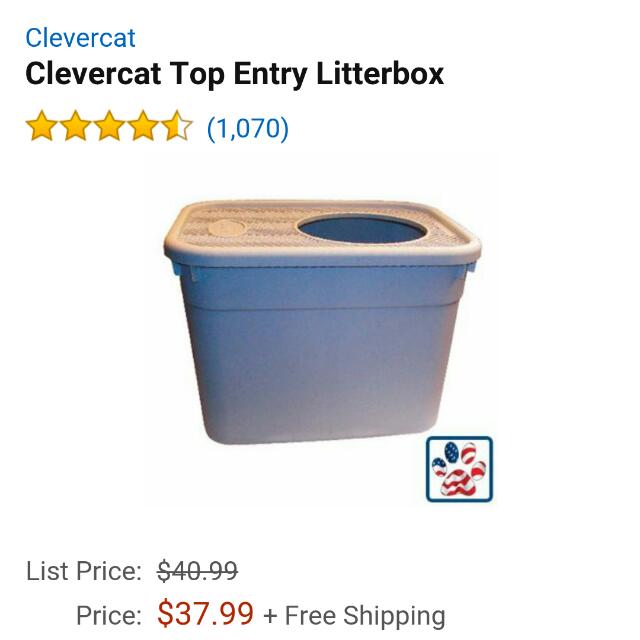 Clevercat Top Entry Litterbox Pet Supplies Homes Other Pet Accessories on Carousell