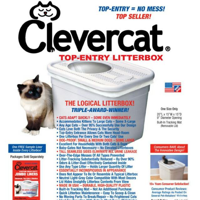 Clevercat Top Entry Litterbox Pet Supplies Homes Other Pet Accessories on Carousell