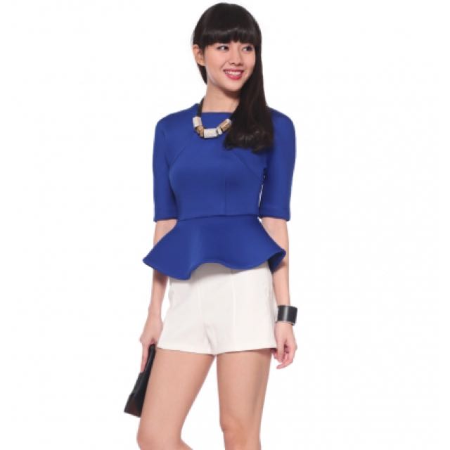 scuba peplum top