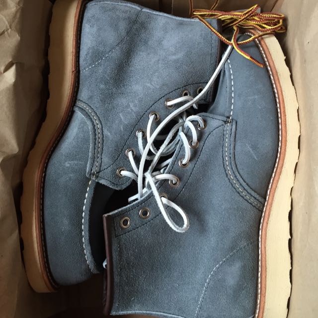 Red wing moc best sale toe blue