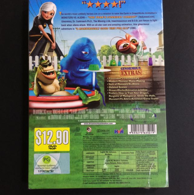 Monster Vs Aliens Dvd Region 3 Brand New Everything Else On Carousell