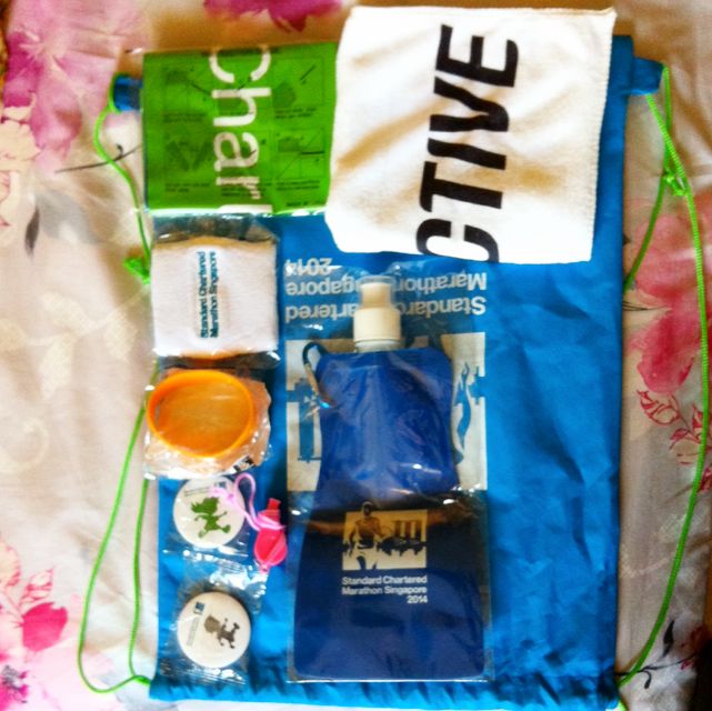 Standard Chartered Marathon Singapore 2014 Goodie Bag, Sports Equipment, Other Sports Equipment